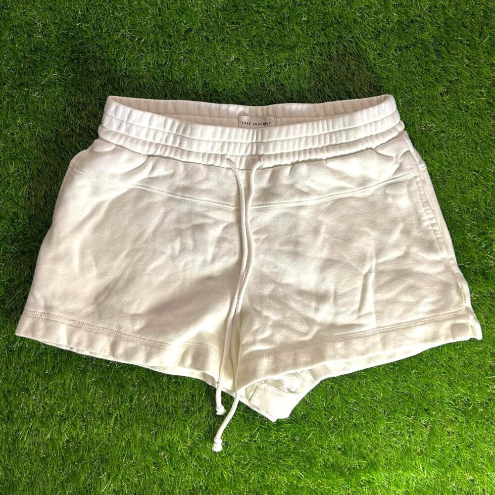 White Free Assembly Sweat Shorts
